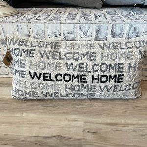 Mud Pie Welcome Home Accent Pillow NWT